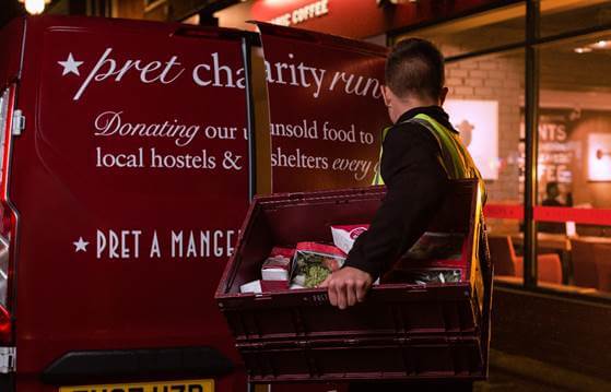 Pret’s Xmas sandwiches delivered first to homeless charities