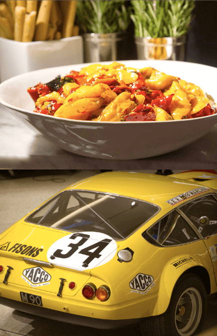 Rocket Food caters for Ferrari show launch party at Design Museum