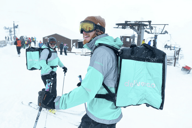 Deliveroo trials ski, snowboard & skidoo deliveries in Scotland