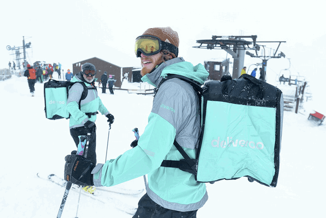 Deliveroo trials ski, snowboard & skidoo deliveries in Scotland