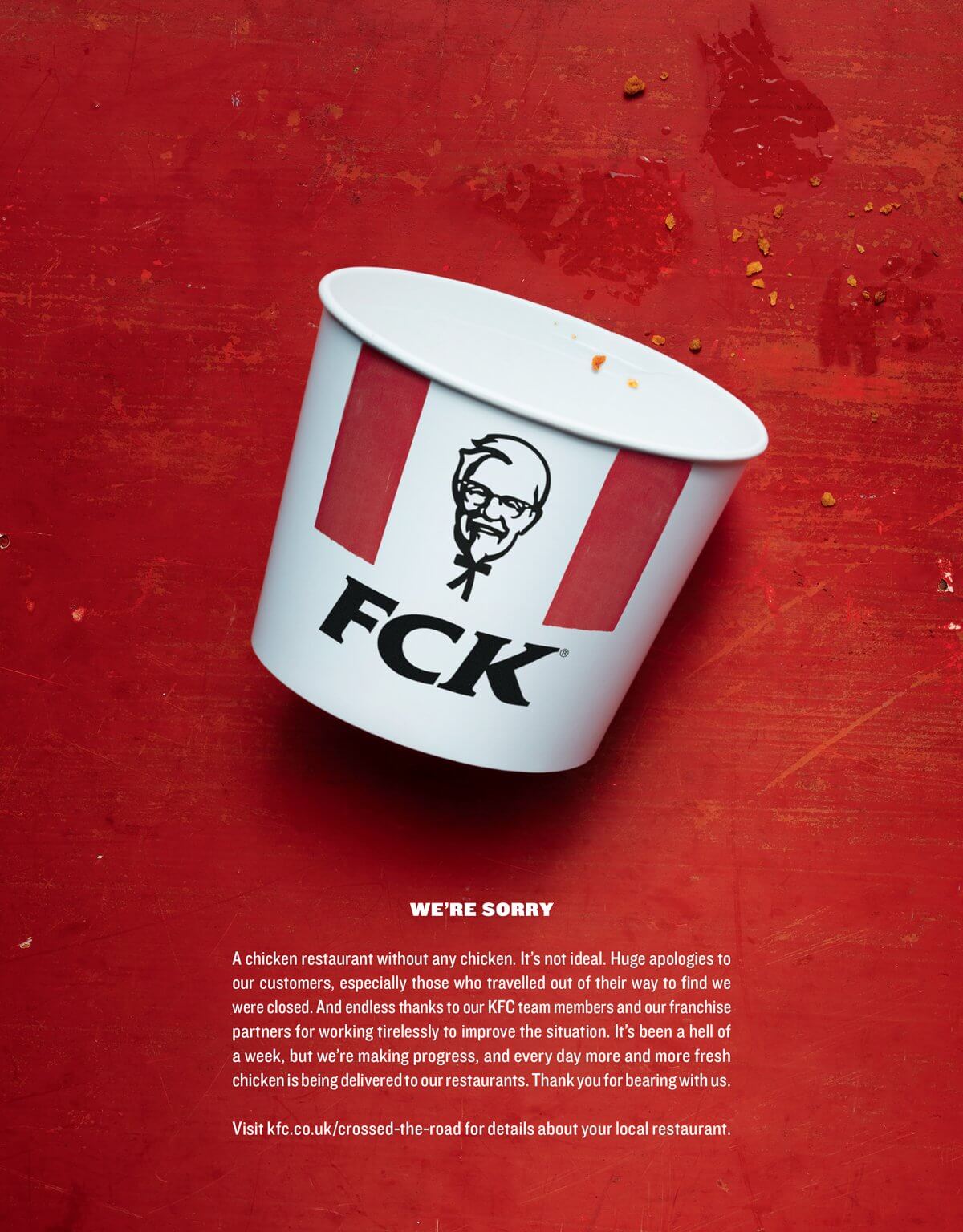 KFC say sorry.