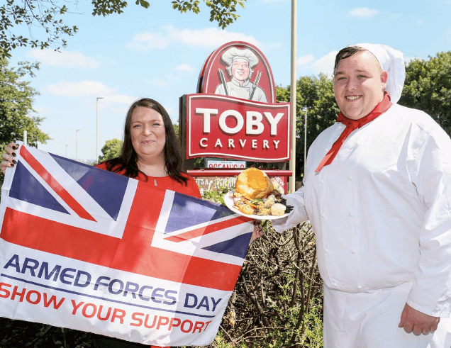 Toby Carvery offers military personnel free meal on Armed Forces Day