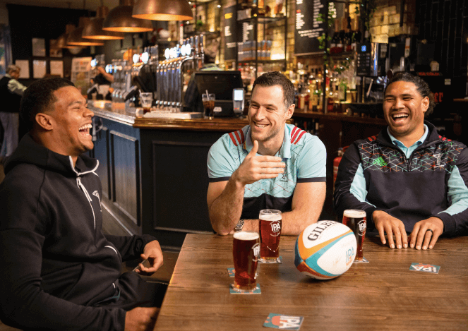 Harlequins stars join Greene King to celebrate sporting moment poll